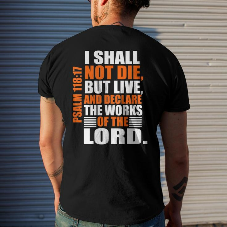Christerest Psalm 11817 Christian Bible Verse Affirmation Men's Back Print T-shirt Gifts for Him