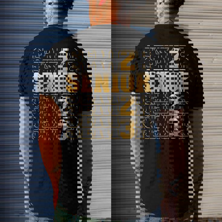 Class Of 2023 Senior 2023 Graduation Or First Day Of School Men's Back Print T-shirt Gifts for Him