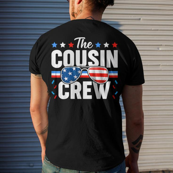 Cousin Crew 4Th Of July Patriotic American Family Matching Men's Back Print T-shirt Gifts for Him