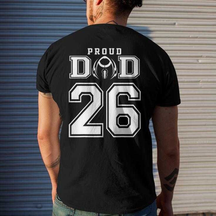 Custom Proud Football Dad Number 26 Personalized For Men Men's Back Print T-shirt Gifts for Him