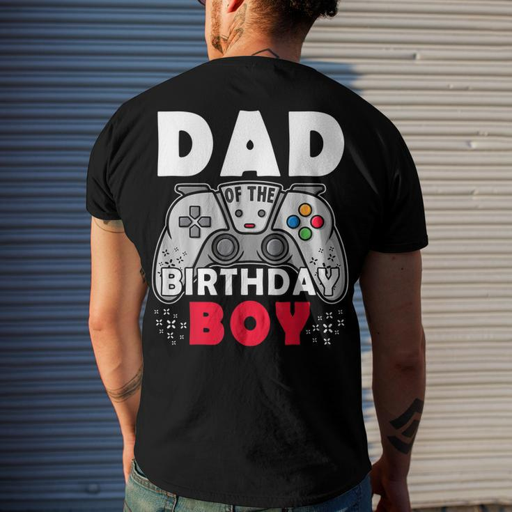 Dad Of Birthday Boy Time To Level Up Video Game Birthday Men's T-shirt Back Print Gifts for Him