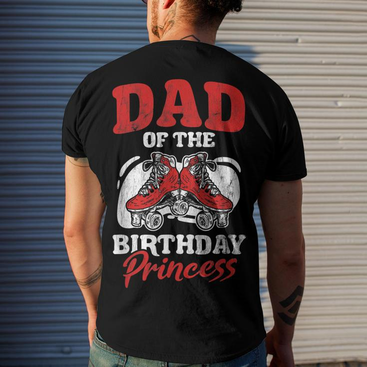 Mens Dad Of Birthday Princess Roller Skating Derby Roller Skate Men's T-shirt Back Print Gifts for Him