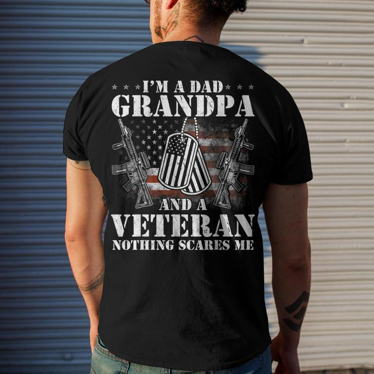 I Am A Dad Grandpa Veteran Fathers Day Men's Back Print T-shirt Gifts for Him
