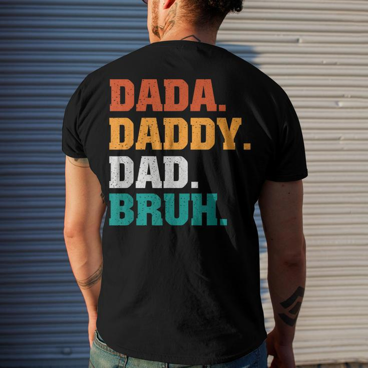 Mens Dada Daddy Dad Bruh From Son Boys Fathers Day V2 Men's T-shirt Back Print Gifts for Him