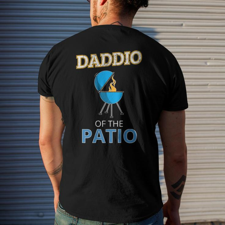 Mens Daddio Of The Patio Fathers Day Bbq Grill Dad Men's Back Print T-shirt Gifts for Him