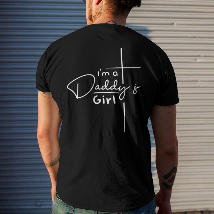 Womens Im A Daddys Girl - Christian - Faith Based V-Neck Men's Back Print T-shirt Gifts for Him