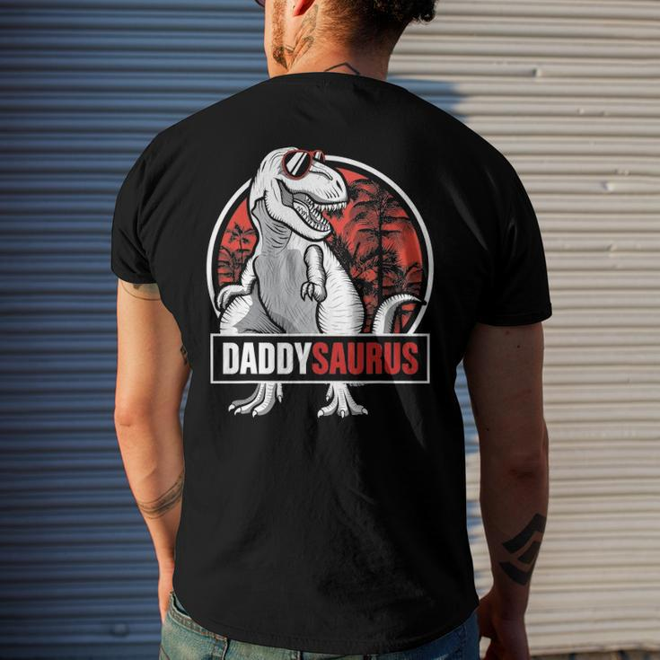 Daddysaurus Fathers Day rex Daddy Saurus Men Men's Back Print T-shirt Gifts for Him