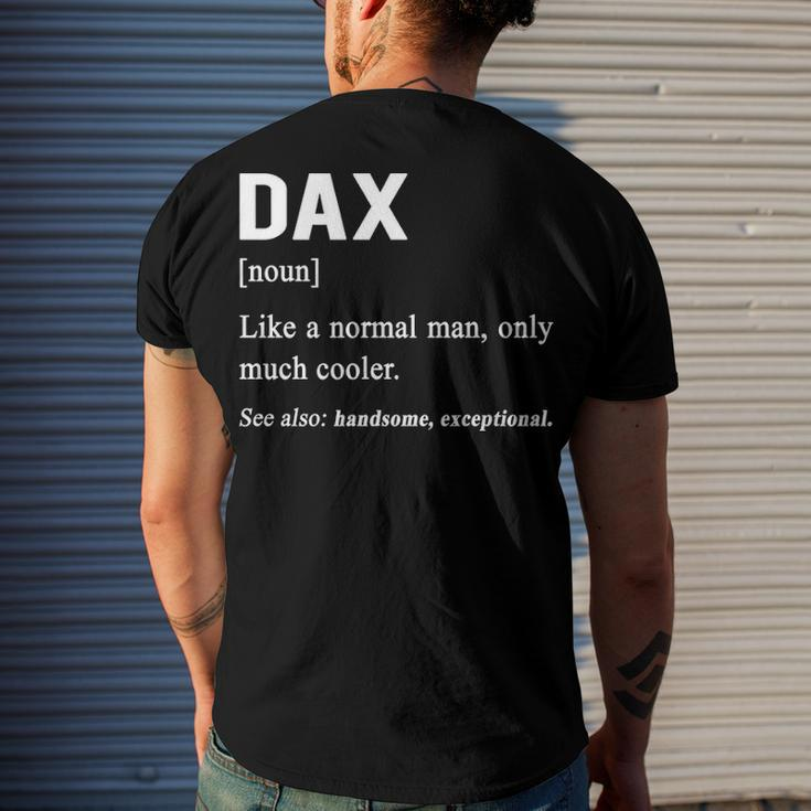 Dax Name Dax Definition Men's T-Shirt Back Print Gifts for Him