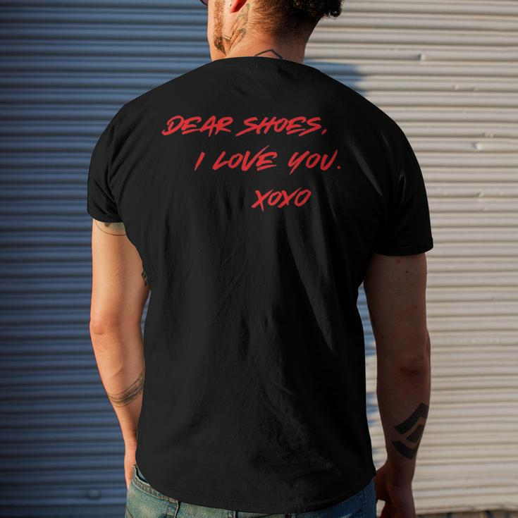 Dear Shoes I Love You Xoxo Men's Back Print T-shirt Gifts for Him