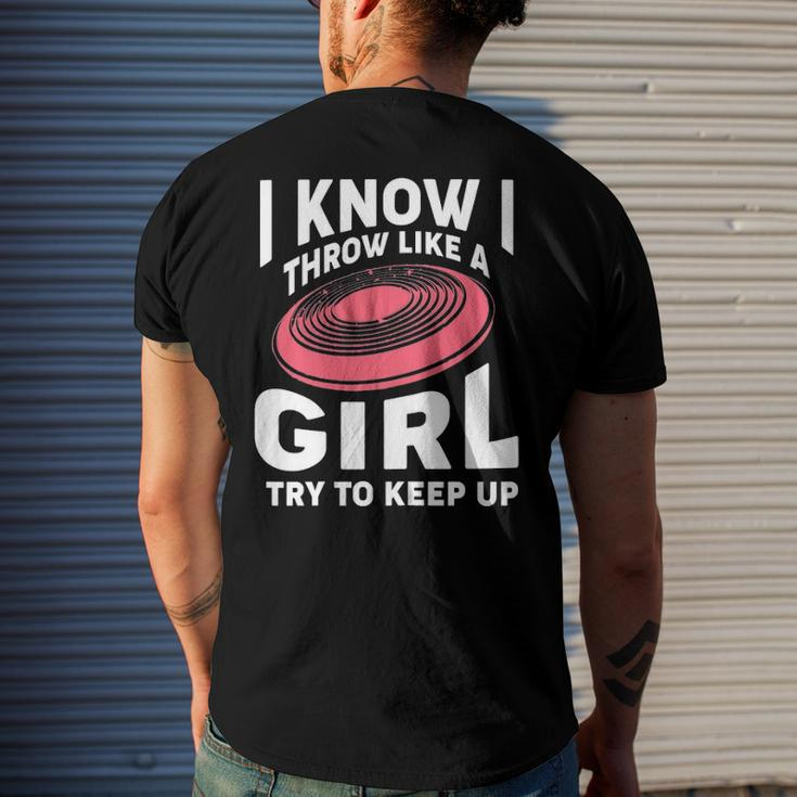 Disc Golf - Throw Like A Girl Try To Keep Up Men's Back Print T-shirt Gifts for Him