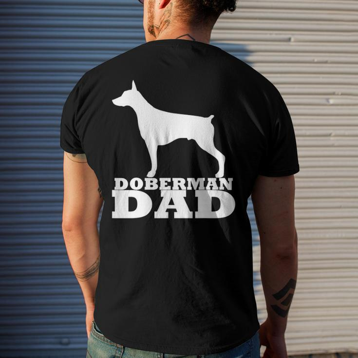 Mens Doberman Dad Dobie Pinscher Doberman Men's Back Print T-shirt Gifts for Him