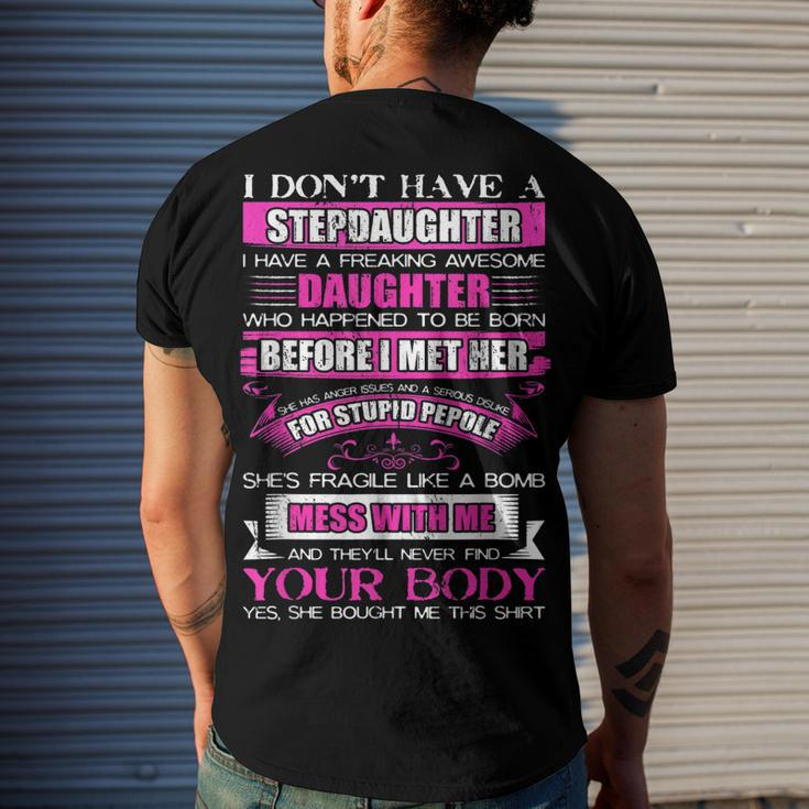 I Dont Have A Stepdaughter Step Dad From Daughter V3 Men's T-shirt Back Print Gifts for Him