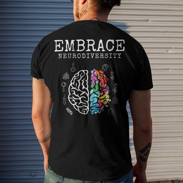 Embrace Neurodiversity Funny V2 Men's Crewneck Short Sleeve Back Print T-shirt Gifts for Him