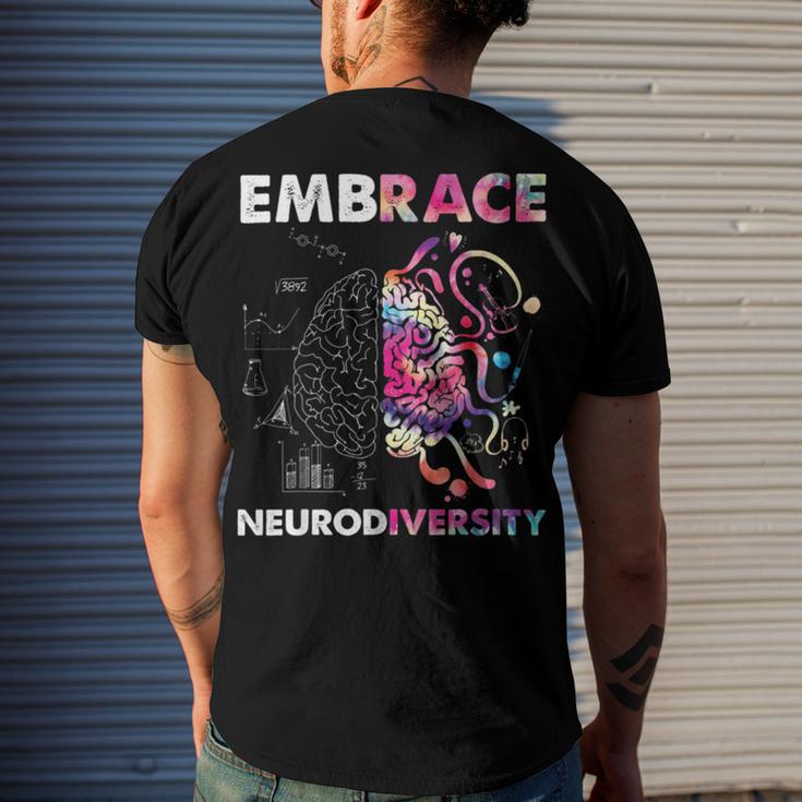 Embrace Neurodiversity Funny V4 Men's Crewneck Short Sleeve Back Print T-shirt Gifts for Him