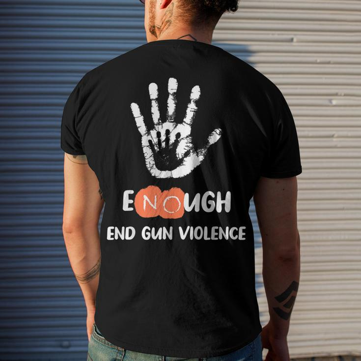 Enough End Gun Violence No Gun Anti Violence No Gun Men's Back Print T-shirt Gifts for Him