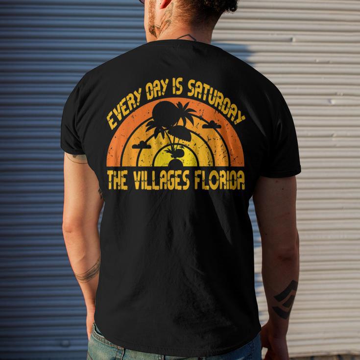 Every Day Is Saturday The Villages Florida Men's Crewneck Short Sleeve Back Print T-shirt Gifts for Him