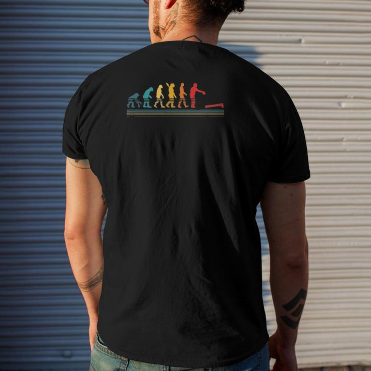 Evolution Of Cornhole In Retro Colors For Cornstars Men's Back Print T-shirt Gifts for Him
