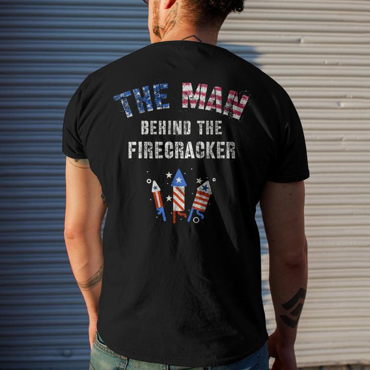 Expecting Daddy 4Th Of July Soon To Be Dad Announcement Men's T-shirt Back Print Gifts for Him