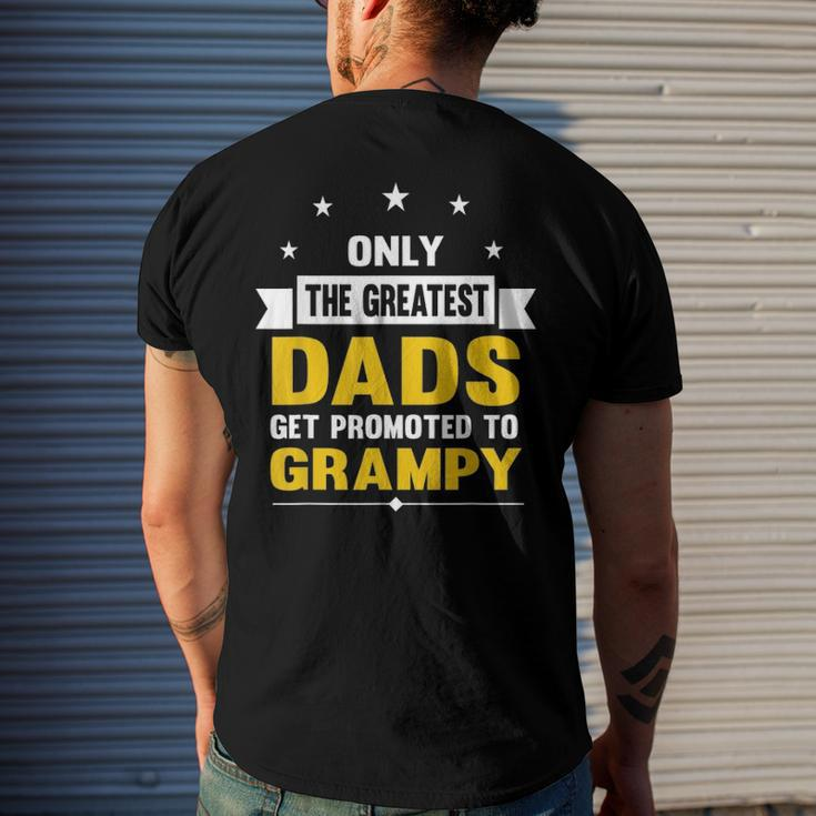 Family 365 The Greatest Dads Get Promoted To Grampy Grandpa Men's Back Print T-shirt Gifts for Him