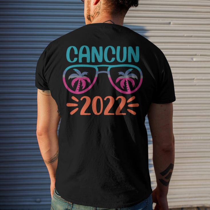 Family Vacation 2022 Cancun Men's Crewneck Short Sleeve Back Print T-shirt Gifts for Him