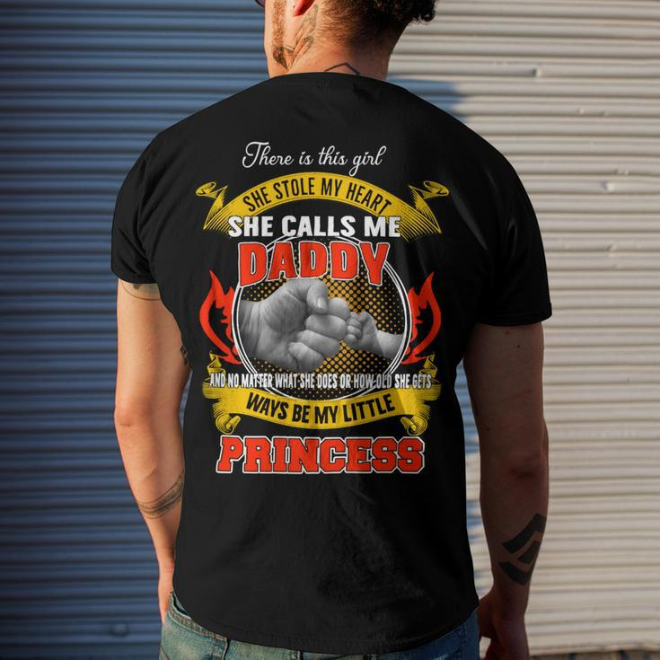 Father Grandpa There Is This Girl She Stole My Heart She Calls Me Daddy And  No Matter Family Dad Men's Crewneck Short Sleeve Back Print T-shirt -  Monsterry