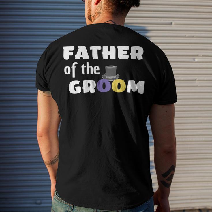 Father Of The Groom Getting Ready For The Wedding Men's Crewneck Short Sleeve Back Print T-shirt Gifts for Him