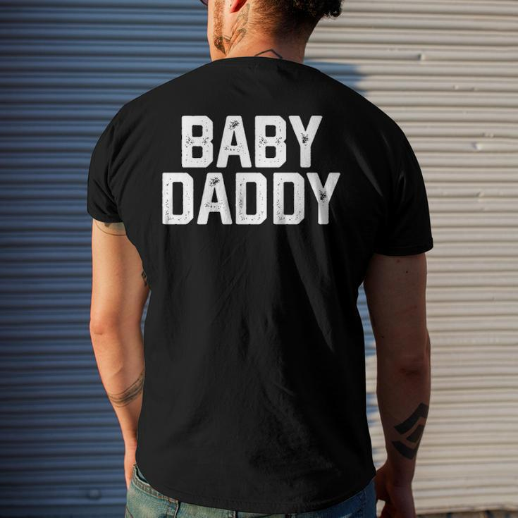 Mens Fathers Day For Men Baby Daddy Dad Joke Men's Back Print T-shirt Gifts for Him