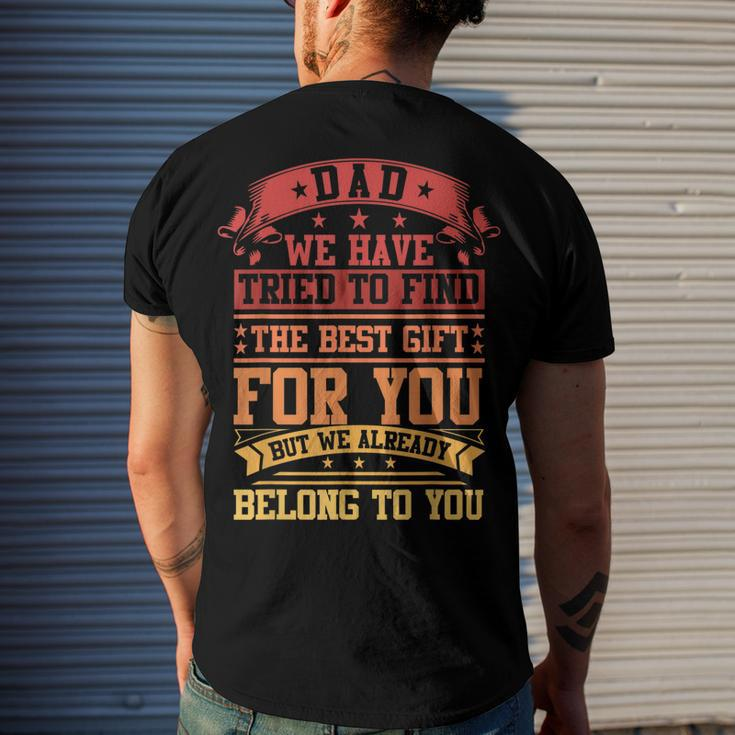 Fathers Day Dad From Daughter Son Wife Kids For Daddy Men's T-shirt Back Print Gifts for Him