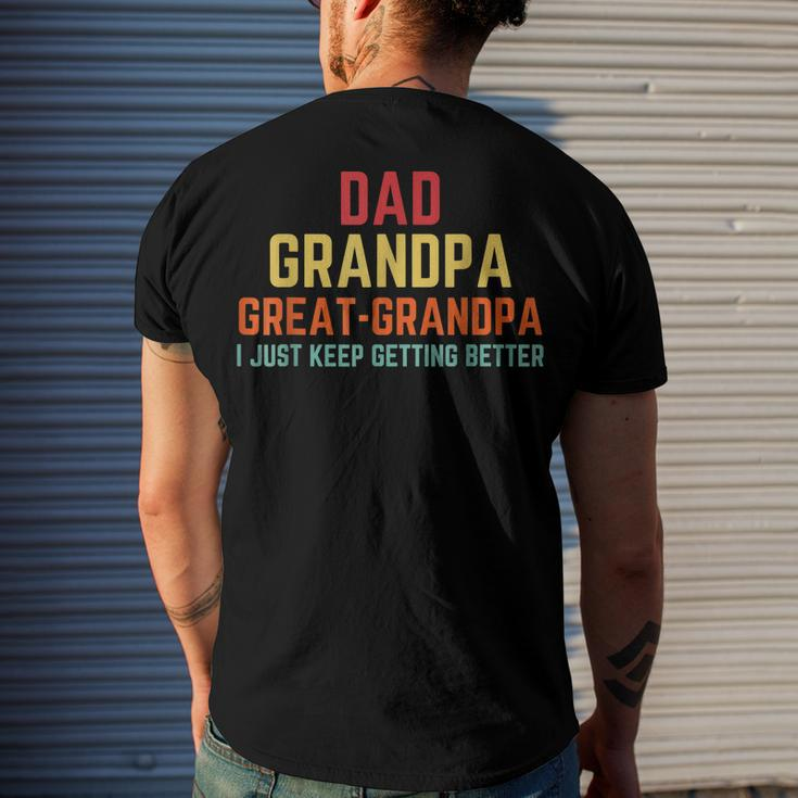 Fathers Day From Grandkids Dad Grandpa Great Grandpa V2 Men's T-shirt Back Print Gifts for Him