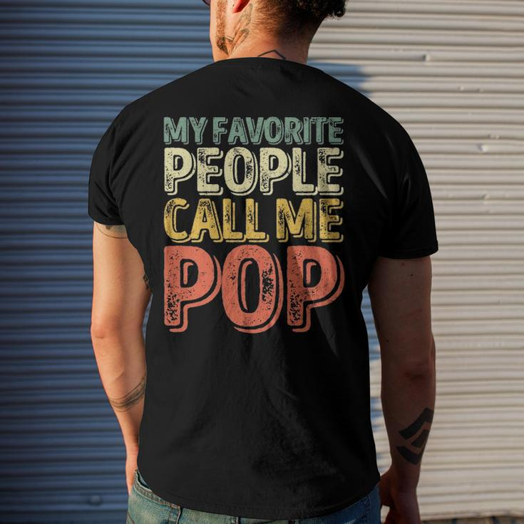 My Favorite People Call Me Pop Fathers Day Men's Back Print T-shirt Gifts for Him