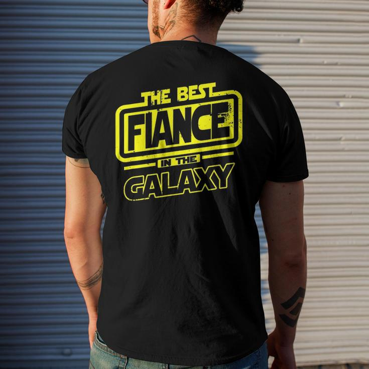 Fiance The Best In The Galaxy Men's Back Print T-shirt Gifts for Him