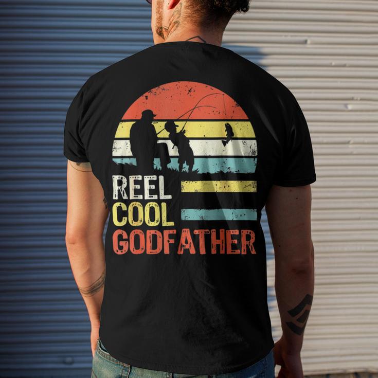 Fishing Reel Cool Godfather V3 Men's Crewneck Short Sleeve Back Print T-shirt Gifts for Him