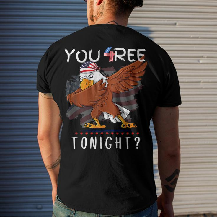 Are You Free Tonight 4Th Of July American Dabbing Bald Eagle Men's T-shirt Back Print Gifts for Him