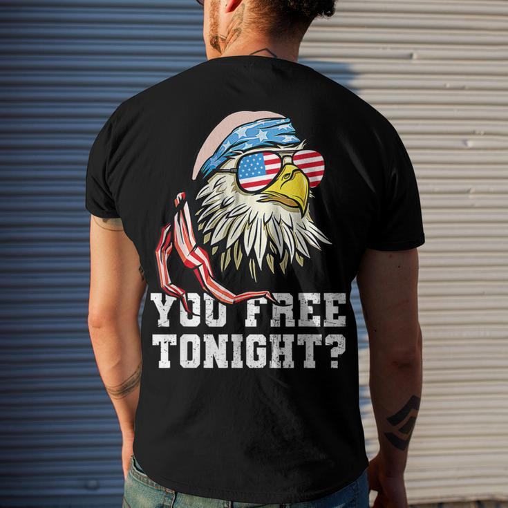 You Free Tonight Bald Eagle American Flag 4Th Of July Men's T-shirt Back Print Gifts for Him