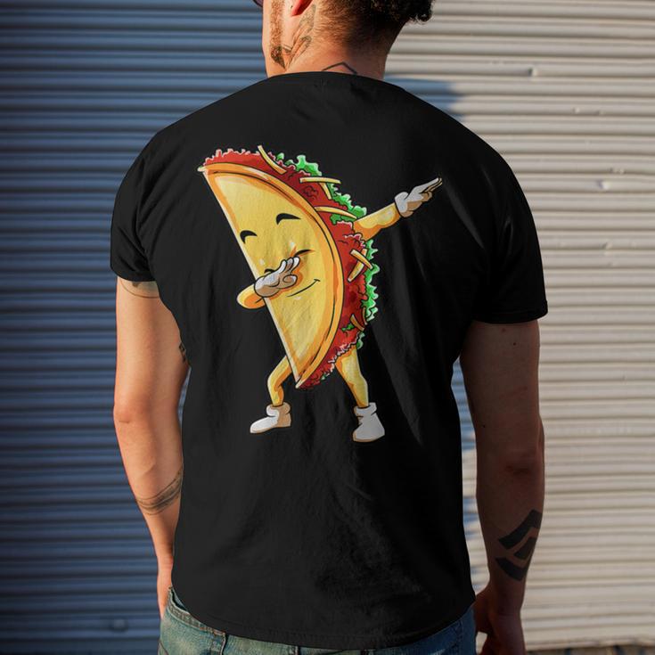 Funny Dabbing Taco Cinco De May Mexican Food Men's Crewneck Short Sleeve Back Print T-shirt Gifts for Him