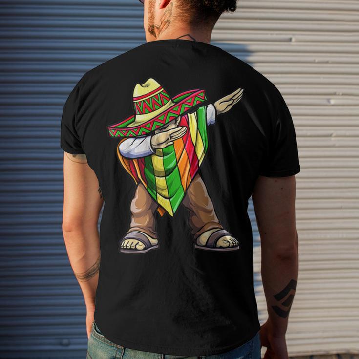 Funny Dabbing Taco Cinco De May Mexican Food V2 Men's Crewneck Short Sleeve Back Print T-shirt Gifts for Him