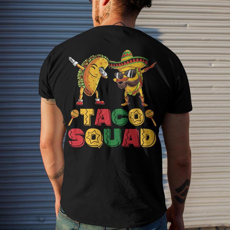 Funny Dabbing Taco Cinco De May Mexican Food V3 Men's Crewneck Short Sleeve Back Print T-shirt Gifts for Him