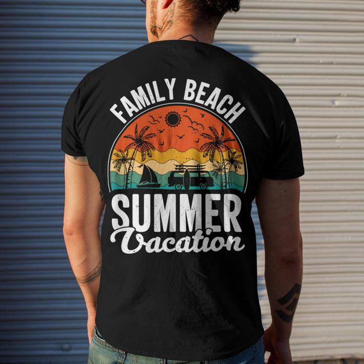 Funny Enjoy The Summer Family Beach Summer Vacation Men's Crewneck Short Sleeve Back Print T-shirt Gifts for Him