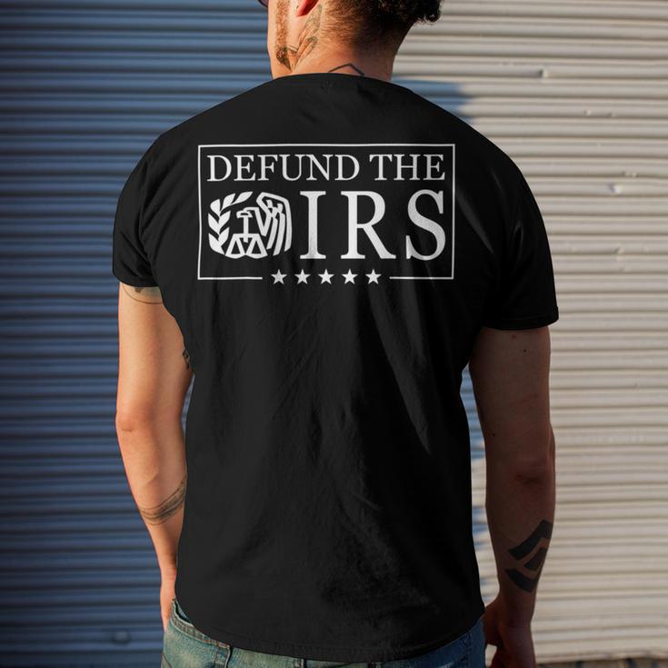 Funny Humor Irs Defund The Irs V2 Men's Crewneck Short Sleeve Back Print T-shirt Gifts for Him