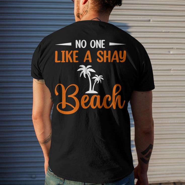 Funny No One Like A Shay Beach Palm Tree Summer Vacation Men's Crewneck Short Sleeve Back Print T-shirt Gifts for Him