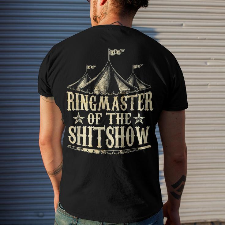 Funny Ringmaster Of The Shitshow Circus Staff Shit Show Men's Crewneck Short Sleeve Back Print T-shirt Gifts for Him