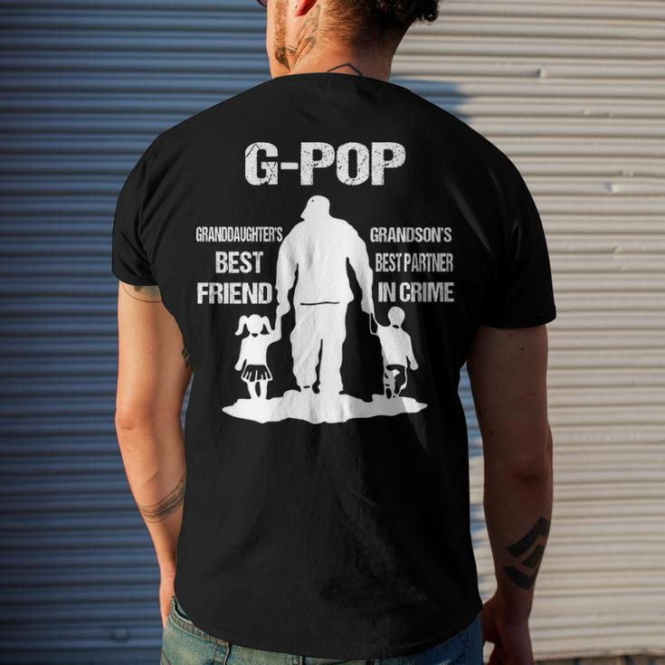 G Pop Grandpa G Pop Best Friend Best Partner In Crime Men's T-Shirt Back Print Gifts for Him