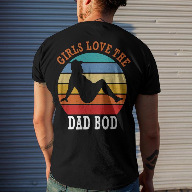 Girls Love The Dad Bod Men's Crewneck Short Sleeve Back Print T-shirt Gifts for Him