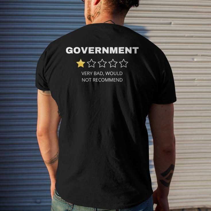 Government Very Bad Would Not Recommend Men's Back Print T-shirt Gifts for Him