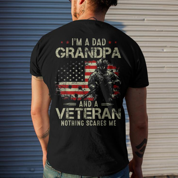 Grandpa For Men Fathers Day Im A Dad Grandpa Veteran Men's Back Print T-shirt Gifts for Him