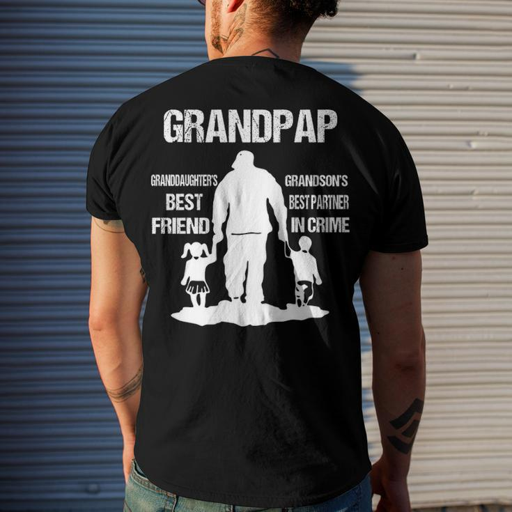 Grandpap Grandpa Grandpap Best Friend Best Partner In Crime Men's T-Shirt Back Print Gifts for Him