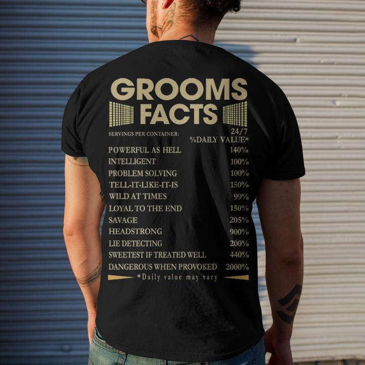 Grooms Name Grooms Facts Men's T-Shirt Back Print Gifts for Him