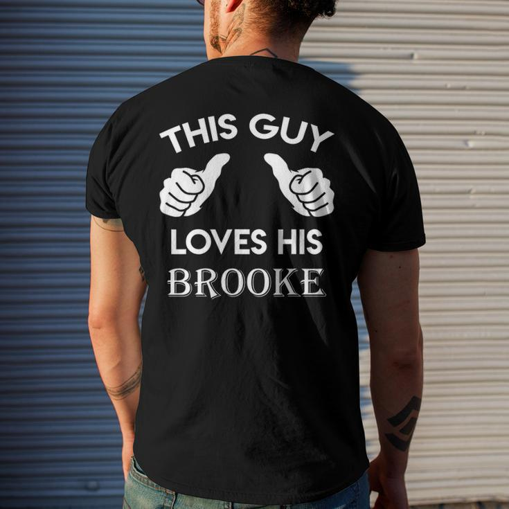 This Guy Loves His Brooke Valentine Anniversary 24T Men's Back Print T-shirt Gifts for Him