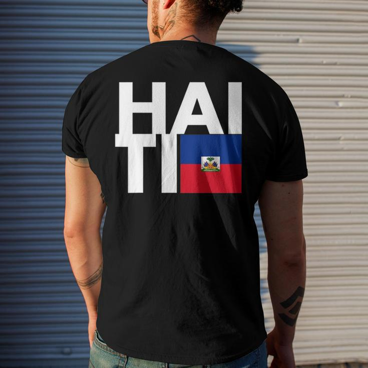 Haiti Flag Haiti Nationalist Haitian Men's Back Print T-shirt Gifts for Him