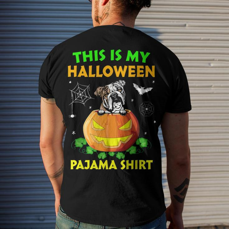 This Is My Halloween Costume Pajama English Bulldog Lover Men's T-shirt Back Print Gifts for Him